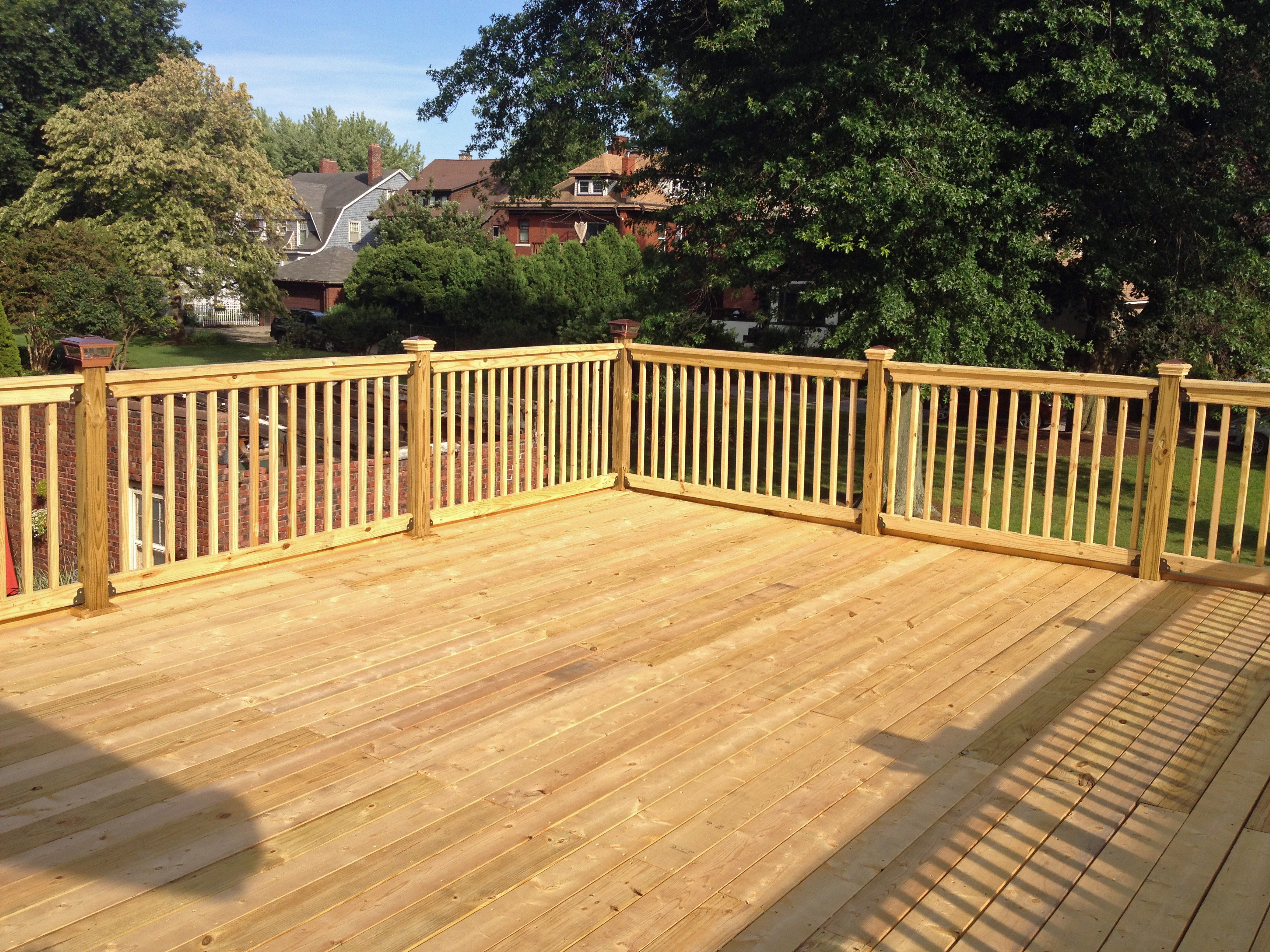 natural wood decking